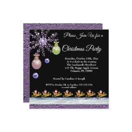 Weihnachtsmann auf Gold, Amethyst & Eis Einladung