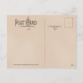 Weihnachtsmann auf grüner Postkarte (Rückseite)