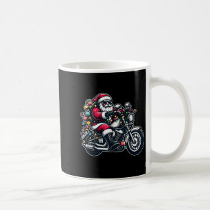 Weihnachtsmann auf Motorrad Lustiger Biker Weihnac Kaffeetasse