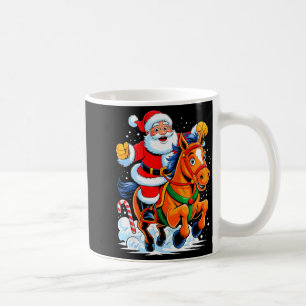 Weihnachtsmann auf Pferd Reitender Lustiger Weihna Kaffeetasse