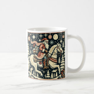 Weihnachtsmann auf Pferd Thru Village Kaffeetasse