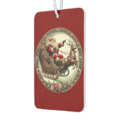 Weihnachtsmann auf Schlitten und Rentieren Autolufterfrischer (Links)