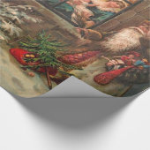 Weihnachtsmann auf seiner Weise 4 Geschenkpapier (Ecke)