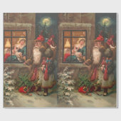 Weihnachtsmann auf seiner Weise 4 Geschenkpapier (Flach)