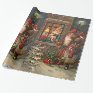 Weihnachtsmann auf seiner Weise 4 Geschenkpapier