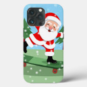 Weihnachtsmann auf Skateboard Case-Mate iPhone Hülle (Rückseite)