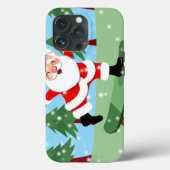 Weihnachtsmann auf Skateboard Case-Mate iPhone Hülle (Rückseite)