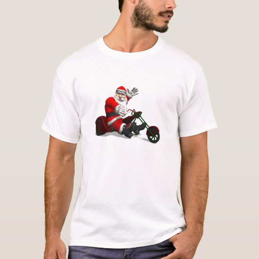 Weihnachtsmann auf Trike T-Shirt (Vorderseite)