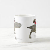 Weihnachtsmann auf Tyrannosaurus Rex Kaffeetasse (Mittel)
