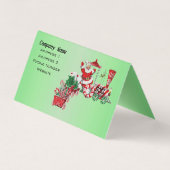 Weihnachtsmann auf Weihnachtszug Candy Wheels Buch Visitenkarten (Rückseite)