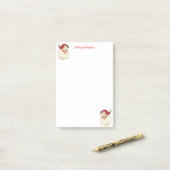 Weihnachtsmann auf Weiß Post-it Klebezettel (Auf Schreibtisch)