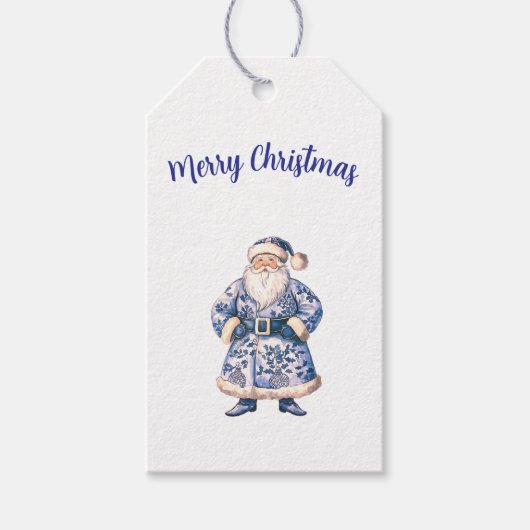 Weihnachtsmann-Aufkleber Geschenkanhänger (Vorderseite)
