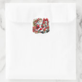 Weihnachtsmann-Aufkleber Runder Aufkleber (Tasche)
