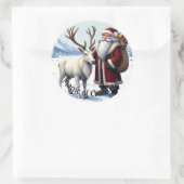 Weihnachtsmann-Aufkleber Runder Aufkleber (Tasche)