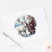 Weihnachtsmann-Aufkleber Runder Aufkleber (Umschlag)