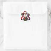 Weihnachtsmann-Aufkleber Runder Aufkleber (Tasche)