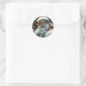 Weihnachtsmann-Aufkleber Runder Aufkleber (Tasche)