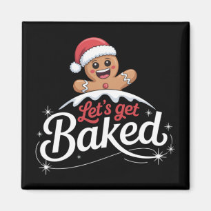 Weihnachtsmann aus Lebkuchen Familie Lasst uns geb Magnet