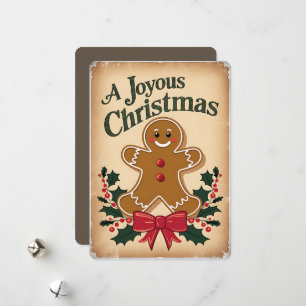 Weihnachtsmann aus Lebkuchen Feiertagsgrußkarte Feiertagskarte