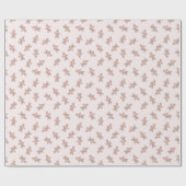 Weihnachtsmann aus Lebkuchen rosa Geschenkpapier (Flach)