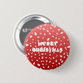 Weihnachtsmann aus Schnee Button (Vorne & Hinten)