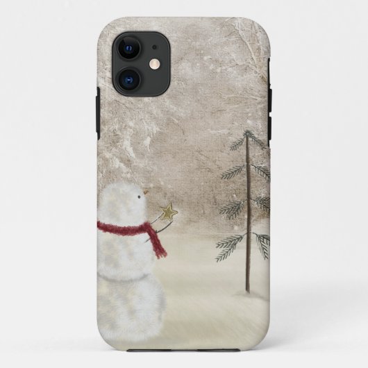 Weihnachtsmann aus Schnee Case-Mate iPhone Hülle (Rückseite)