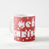 Weihnachtsmann aus Schnee Kaffeetasse (Vorderseite Links)