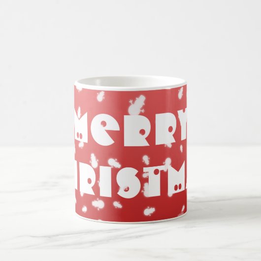 Weihnachtsmann aus Schnee Kaffeetasse (Mittel)