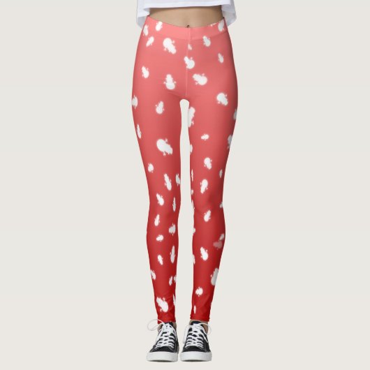 Weihnachtsmann aus Schnee Leggings (Vorderseite)