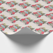 Weihnachtsmann Auto Weihnachtswrapping Papier Geschenkpapier (Ecke)