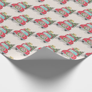 Weihnachtsmann Auto Weihnachtswrapping Papier Geschenkpapier