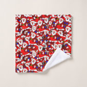 Weihnachtsmann Badhandtuch Set (Waschlappen)