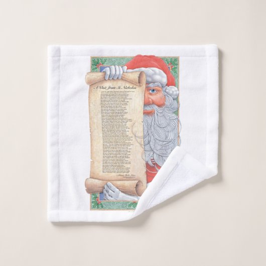 Weihnachtsmann Badhandtuch Set (Waschlappen)