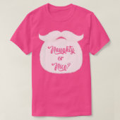 Weihnachtsmann Bart naughty oder Nice Weihnachten T-Shirt (Design vorne)