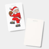 Weihnachtsmann Baseball Catcher Boys Girls Ausweis (Vorder- & Rückseite)