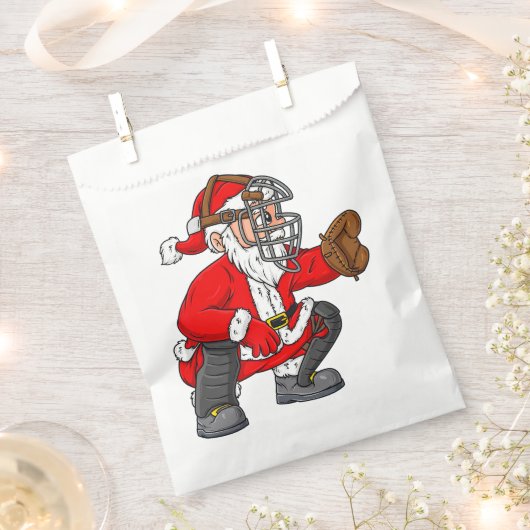 Weihnachtsmann Baseball Catcher Boys Girls Geschenktütchen (Ausgeschnitten)