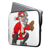 Weihnachtsmann Baseball Catcher Boys Girls Laptopschutzhülle (Vorderseite Links)