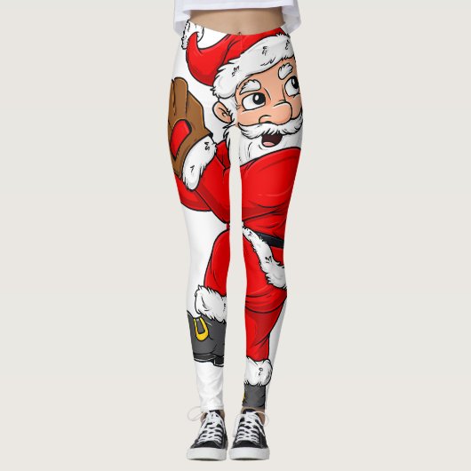 Weihnachtsmann Baseball Catcher Boys Girls Leggings (Vorderseite)