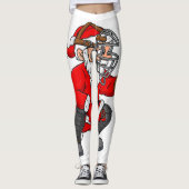 Weihnachtsmann Baseball Catcher Boys Girls Leggings (Vorderseite)