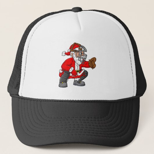 Weihnachtsmann Baseball Catcher Boys Girls Truckerkappe (Vorderseite)