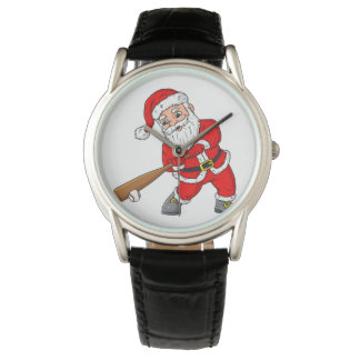 Weihnachtsmann Baseball Pitcher Boys Kinder T Armbanduhr