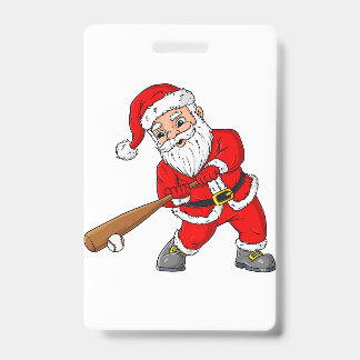 Weihnachtsmann Baseball Pitcher Boys Kinder T Ausweis