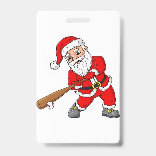 Weihnachtsmann Baseball Pitcher Boys Kinder T Ausweis (Vorderseite)