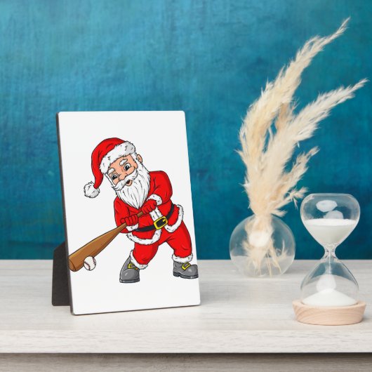 Weihnachtsmann Baseball Pitcher Boys Kinder T Fotoplatte (Seite)