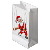 Weihnachtsmann Baseball Pitcher Boys Kinder T Kleine Geschenktüte (Vorderseite Schrägansicht)