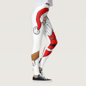 Weihnachtsmann Baseball Pitcher Boys Kinder T Leggings (Rechts)