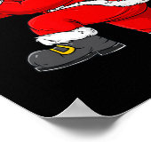 Weihnachtsmann Baseball Pitcher Boys Kinder T Poster (Ecke)