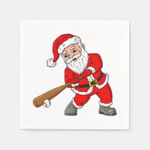 Weihnachtsmann Baseball Pitcher Boys Kinder T Serviette