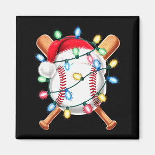 Weihnachtsmann Baseballspieler Weihnachtsmann Hut  Magnet