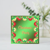 Weihnachtsmann & Baubles Einladung (Stehend Vorderseite)